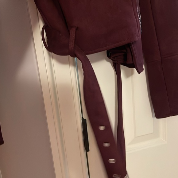 LAUNDRY maroon suede jacket - Picture 2 of 7